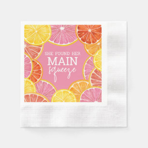 She Found Her Main Squeeze Bridal Shower Napkins