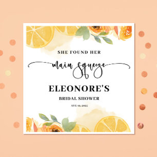 She Found her Main Squeeze Bridal Shower Napkins