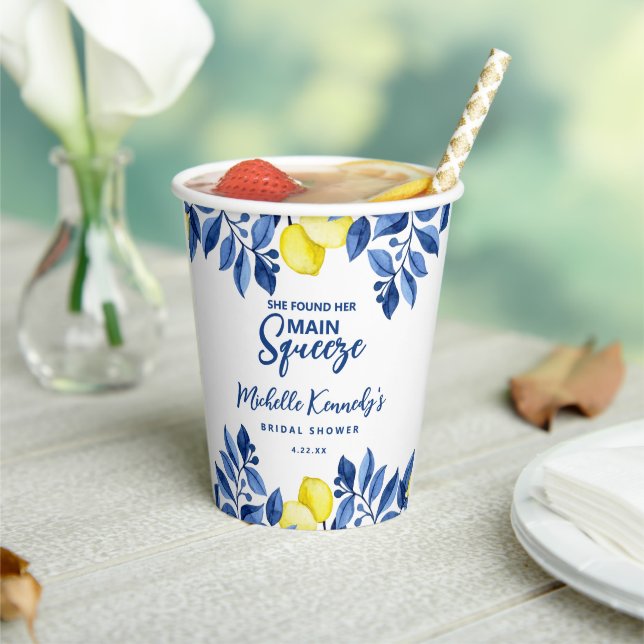 She Found Her Main Squeeze Bridal Shower  Paper Cups (Insitu)