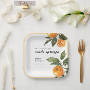 She Found Her Main Squeeze Bridal Shower Paper Plates