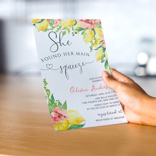 She found her Main Squeeze Bridal Shower QR Code Invitation