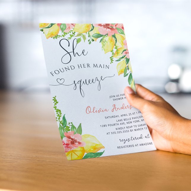 She found her Main Squeeze Bridal Shower QR Code Invitation (Creator Uploaded)