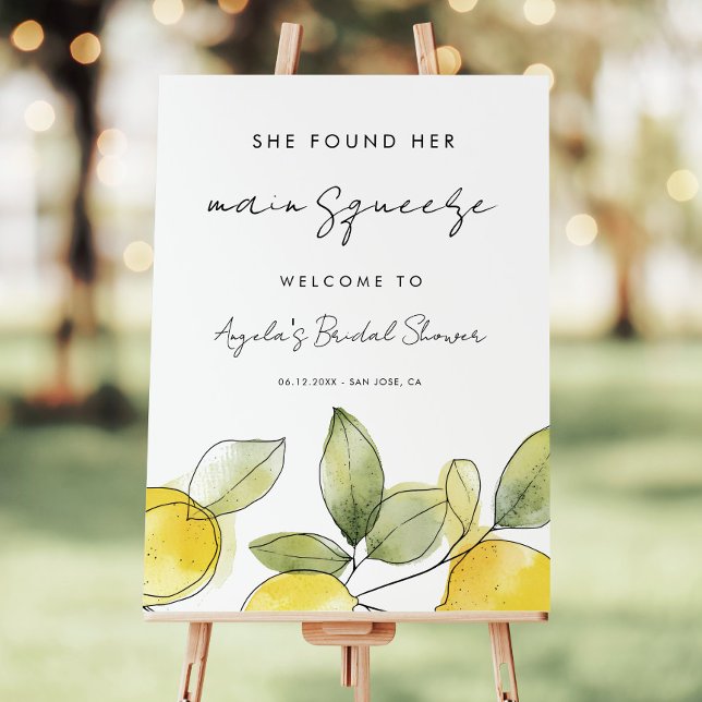 She Found Her Main Squeeze Bridal Shower Sign (Creator Uploaded)