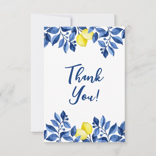 She Found Her Main Squeeze Bridal Shower  Thank You Card (Front)