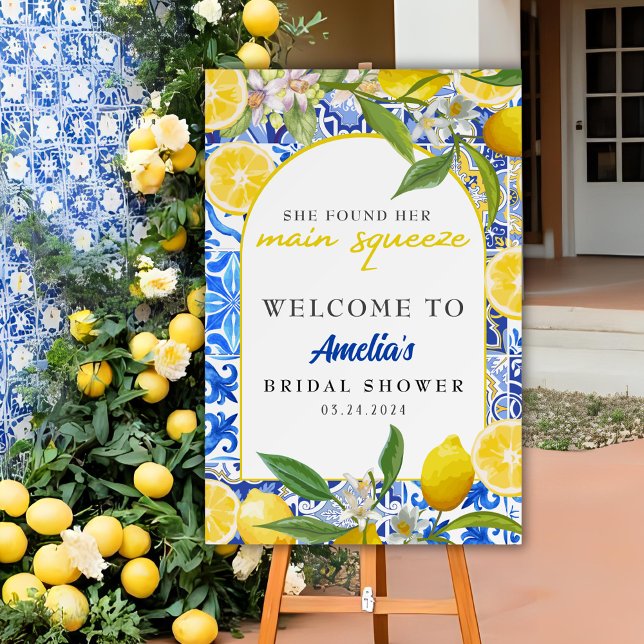 She found her main squeeze Bridal Shower Welcome  Foam Board (Creator Uploaded)