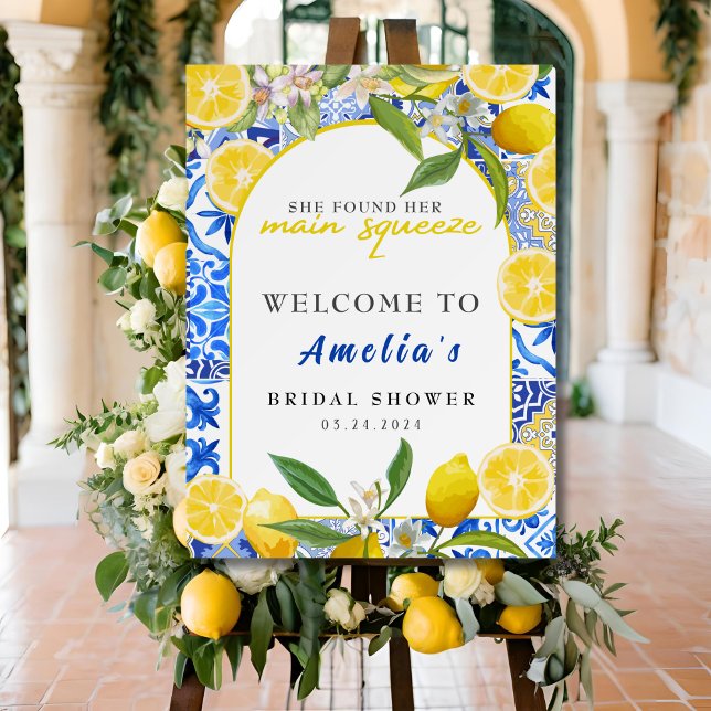 She found her main squeeze Bridal Shower Welcome  Foam Board (Creator Uploaded)