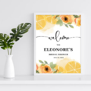 She Found her Main Squeeze Bridal Shower Welcome Poster