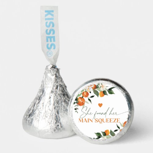 She found her main squeeze citrus bridal shower hersheys kisses