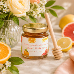 She Found Her Main Squeeze Citrus Bridal Shower Honey Jar Favors