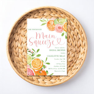 She Found Her Main Squeeze Citrus Bridal Shower In Invitation
