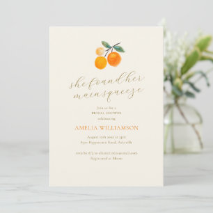 She Found Her Main Squeeze Citrus Bridal Shower Invitation