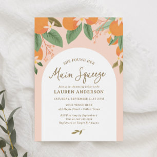 She Found Her Main Squeeze Citrus Bridal Shower Invitation