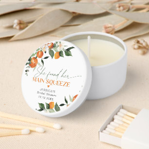 She found her main squeeze citrus bridal shower mini candle favors