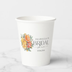 She Found Her Main Squeeze Citrus Bridal Shower Paper Cups