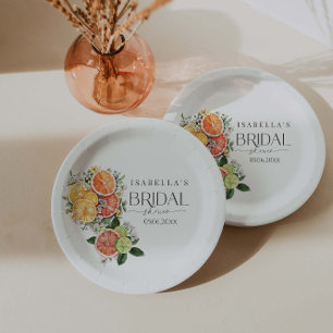 She Found Her Main Squeeze Citrus Bridal Shower Paper Plates