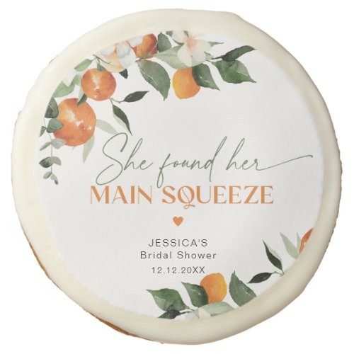 She found her main squeeze citrus bridal shower sugar cookie