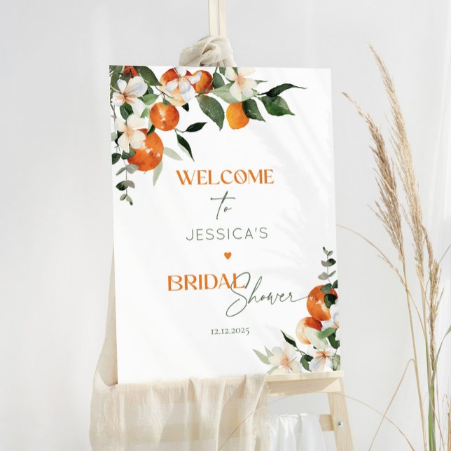 She found her main squeeze citrus bridal welcome foam board (Creator Uploaded)