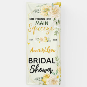 She Found Her Main Squeeze Elegant Bridal Shower Banner