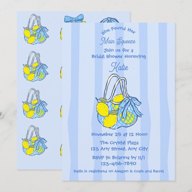 She Found Her Main Squeeze Invitations (Front/Back)
