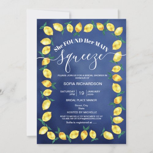 She found her main squeeze lemon BOHO SUMMER Invit Invitation