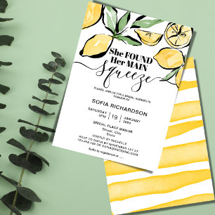 She found her main squeeze lemon BOHO SUMMER Invitation