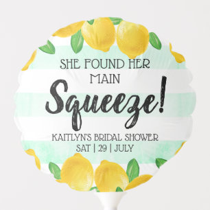 She Found Her Main Squeeze Lemon Bridal Shower Balloon