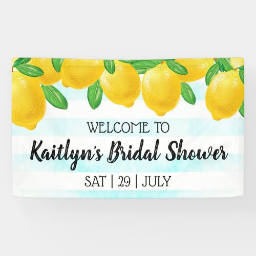 She Found Her Main Squeeze Lemon Bridal Shower Banner