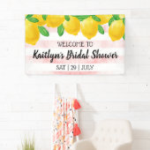 She Found Her Main Squeeze Lemon Bridal Shower Banner (Insitu)