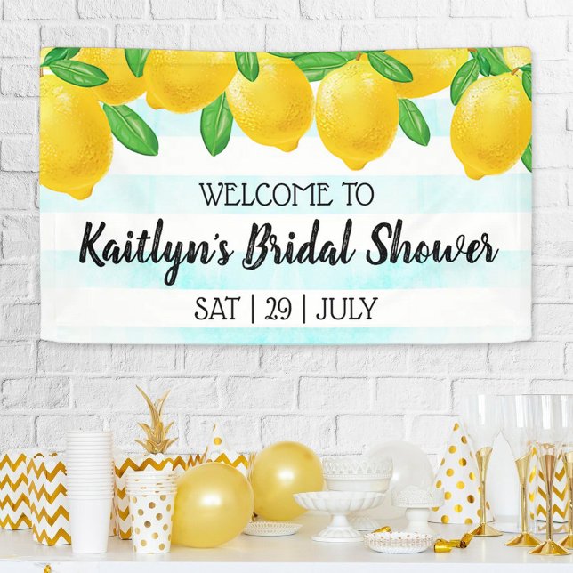 She Found Her Main Squeeze Lemon Bridal Shower Banner (Creator Uploaded)