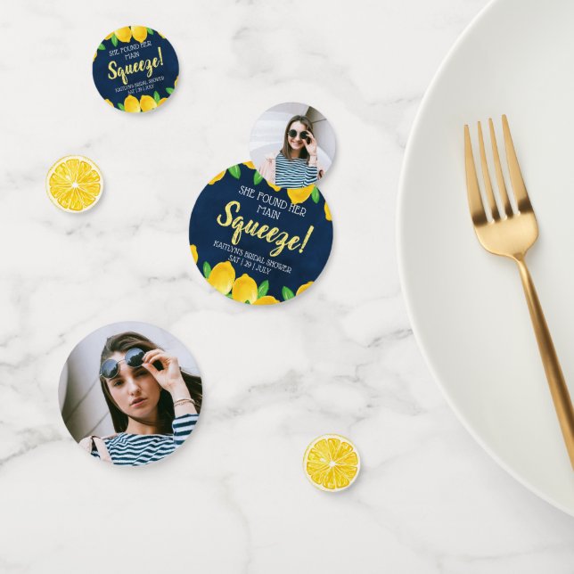 She Found Her Main Squeeze Lemon Bridal Shower Confetti (Group)