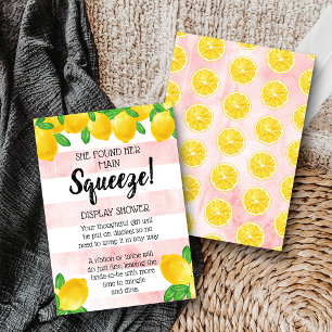 She Found Her Main Squeeze Lemon Bridal Shower Enclosure Card