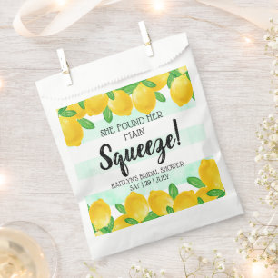 She Found Her Main Squeeze Lemon Bridal Shower Favor Bag