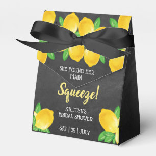 She Found Her Main Squeeze Lemon Bridal Shower Favor Boxes