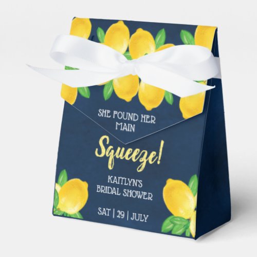 She Found Her Main Squeeze Lemon Bridal Shower Favor Boxes
