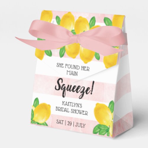 She Found Her Main Squeeze Lemon Bridal Shower Favor Boxes
