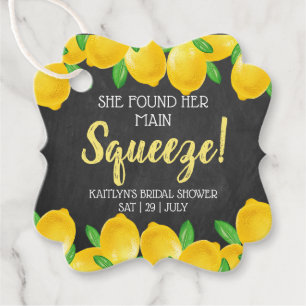 She Found Her Main Squeeze Lemon Bridal Shower Favor Tags