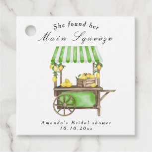 She Found Her Main Squeeze Lemon Bridal Shower Favor Tags
