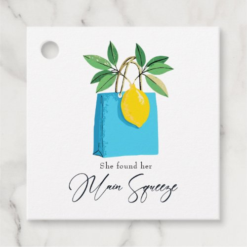 She Found Her Main Squeeze Lemon Bridal Shower Favor Tags
