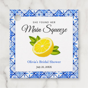 She Found Her Main Squeeze Lemon Bridal Shower Favor Tags