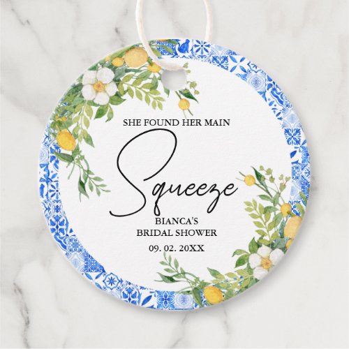 She found her main squeeze lemon  Bridal Shower Favor Tags