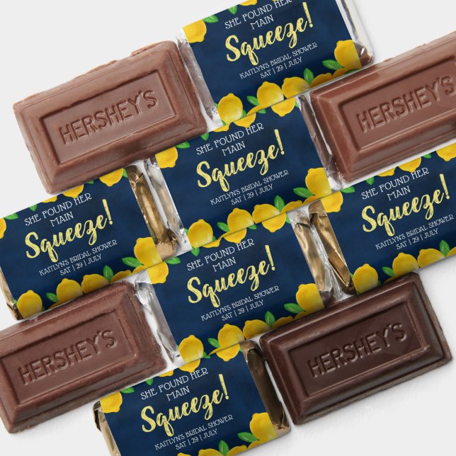 She Found Her Main Squeeze Lemon Bridal Shower Hershey's Miniatures (Assorted)