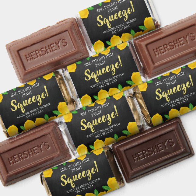 She Found Her Main Squeeze Lemon Bridal Shower Hershey's Miniatures (Assorted)