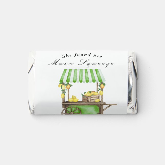 She Found Her Main Squeeze Lemon Bridal Shower Hershey's Miniatures (Front)