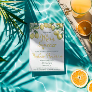 She Found Her Main Squeeze Lemon Bridal Shower Invitation
