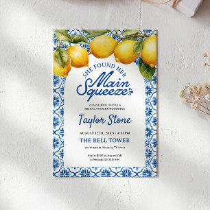 She Found Her Main Squeeze Lemon Bridal Shower Invitation