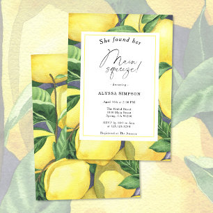She Found Her Main Squeeze Lemon Bridal Shower Invitation