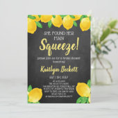 She Found Her Main Squeeze Lemon Bridal Shower Invitation (Standing Front)