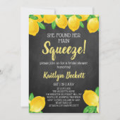She Found Her Main Squeeze Lemon Bridal Shower Invitation (Front)