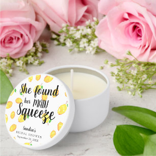 She Found Her Main Squeeze Lemon Bridal Shower Mini Candle Favors