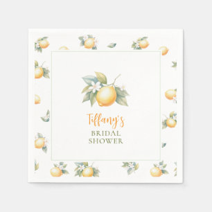 She Found Her Main Squeeze Lemon Bridal Shower Napkins